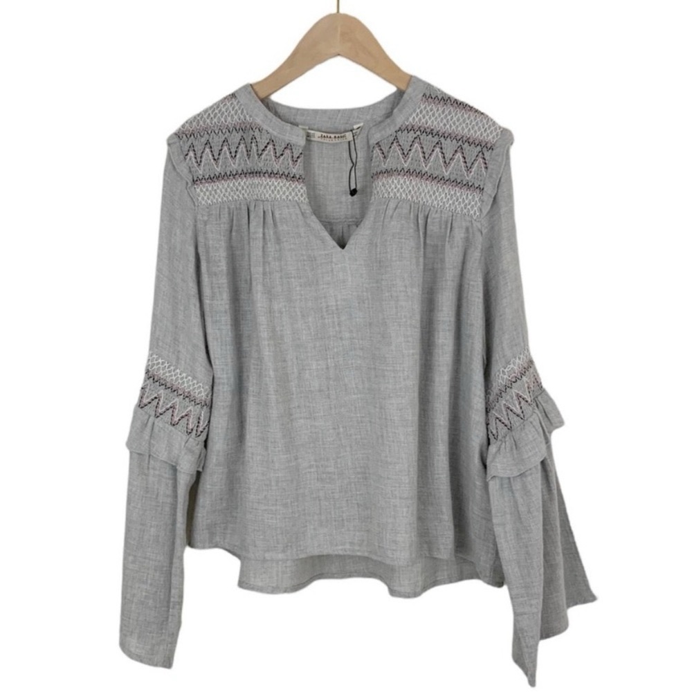 Zara embroidered blouse size M - Picture 8 of 8